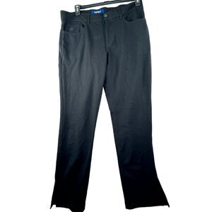 Swing Control Golf Pants Mens Size 36 X 32 Solid Black Stretchy W/ Ankle Slit‎